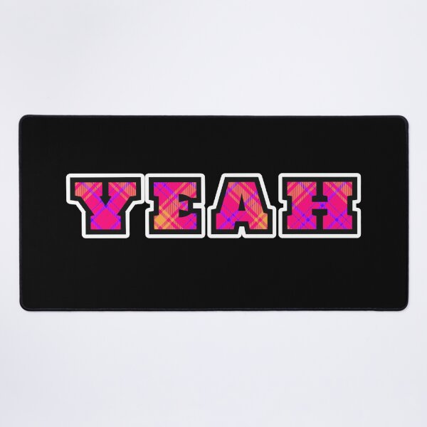 Item preview, yeah, checkered writing, vivid pink yeah designed and sold by silent-violin.