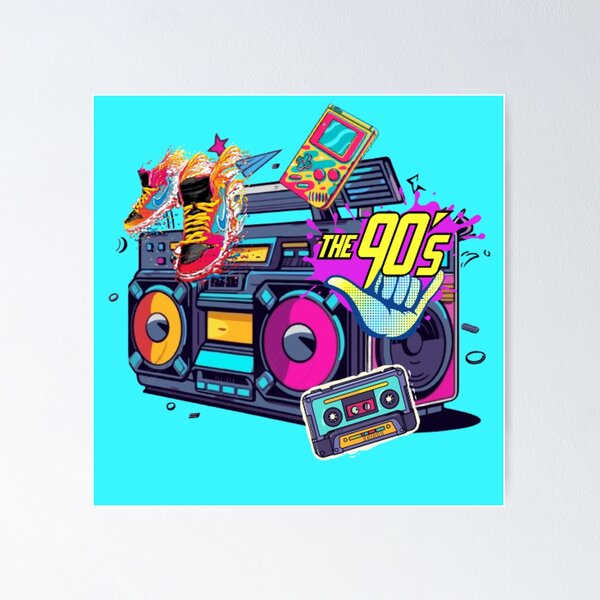 Item preview,  the 90's,90's, back to 90, retro 90,vintage 90, k7, baskets, gaming retro designed and sold by Wawan35200.