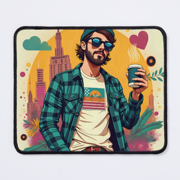 Item preview, Copy of Postmodern Hipster – The Ironic Trendsetter designed and sold by AI-Syn-Pro.