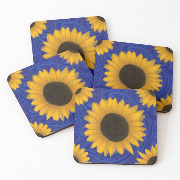 Item preview, Sunflowers on Blue designed and sold by Design Sparkes.