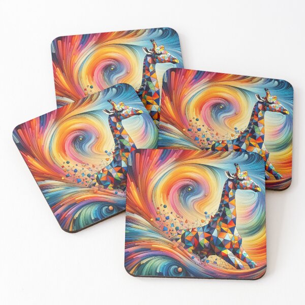 Item preview, Geometric Giraffe Abstract Art | Unique and Eye-Catching Design designed and sold by Tw1nsAIArt.