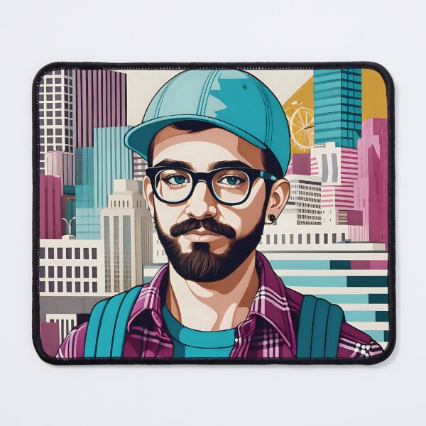 Item preview, Copy of Copy of Postmodern Hipster – The Ironic Trendsetter designed and sold by AI-Syn-Pro.