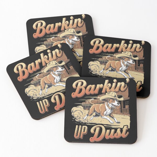 Item preview, Barkin' up dust - Cowboy dog - Get the cowboy dog out - Think cowboy dog - Free cowboy dog - Run for the cowboy dog - Funky cowboy dog designed and sold by JansenGS.