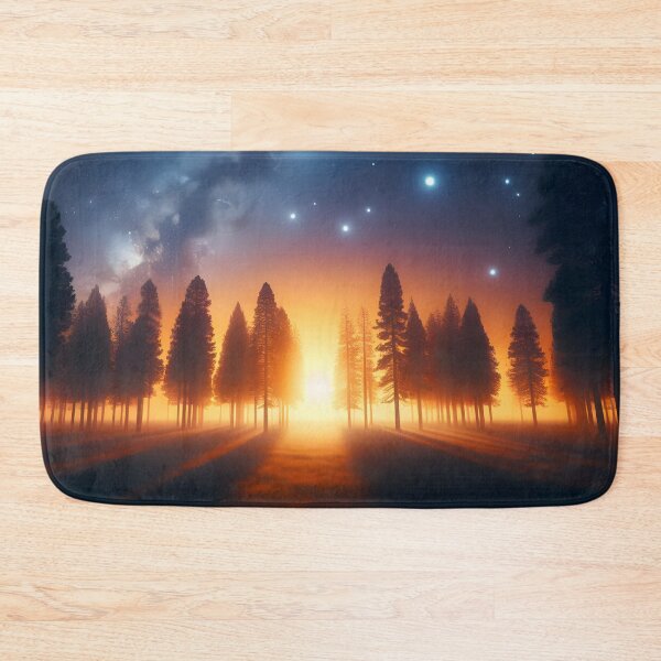 Item preview, coniferous forest in the evening sun designed and sold by Heidi25L.