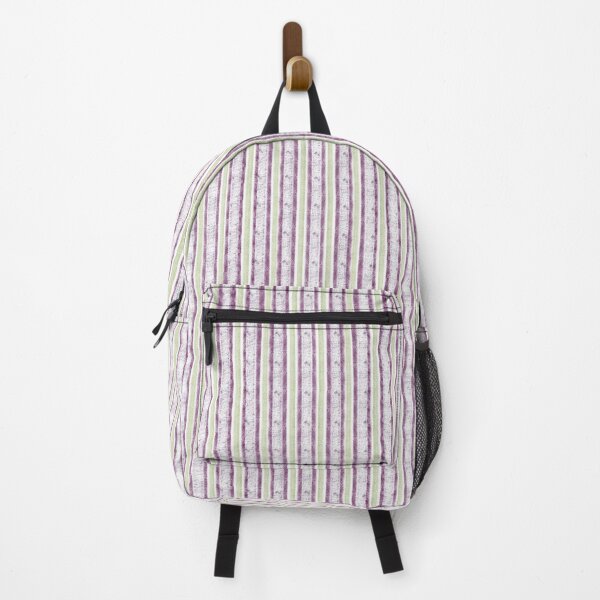 Item preview, Plum and Olive Chalk Stripe on White designed and sold by katzenfloofder.
