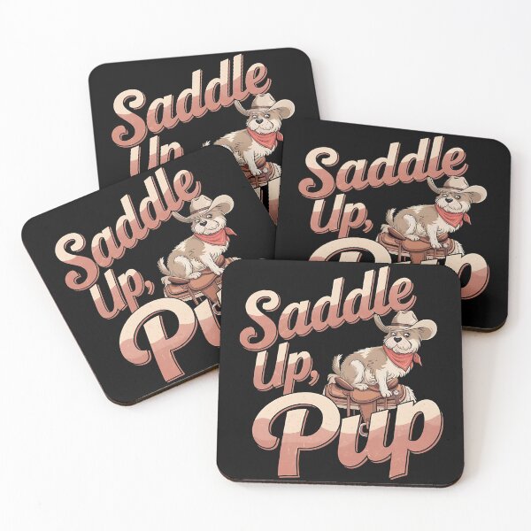 Item preview, Saddle up pup - Cowboy dog - Get the cowboy dog out - Think cowboy dog - Free cowboy dog - Run for the cowboy dog - Funky cowboy dog designed and sold by JansenGS.