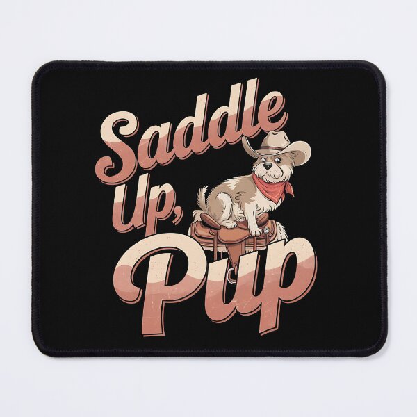 Item preview, Saddle up pup - Cowboy dog - Get the cowboy dog out - Think cowboy dog - Free cowboy dog - Run for the cowboy dog - Funky cowboy dog designed and sold by JansenGS.