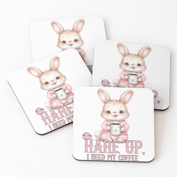 Item preview, Hare up, i need my coffee cute easter bunny designed and sold by NRcollections24.