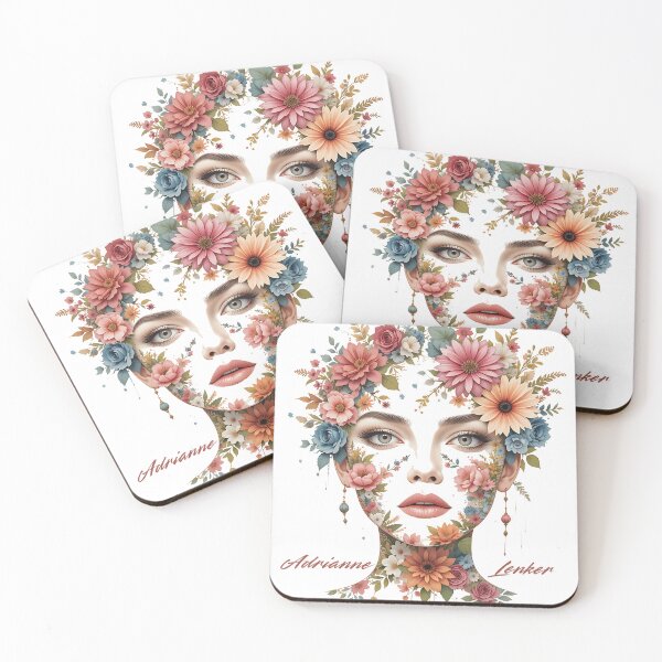 Item preview, Adrianne lenkar floral silhouette  designed and sold by Waseemkhan86.