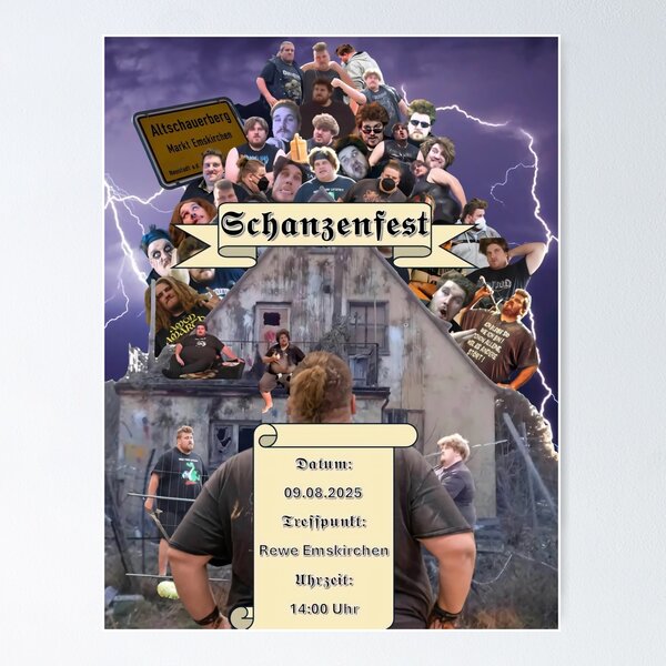 Item preview, Drachenlord Poster - Schanzenfest Official 9.8.2025 | Upscaled, high quality poster designed and sold by Klonter77.