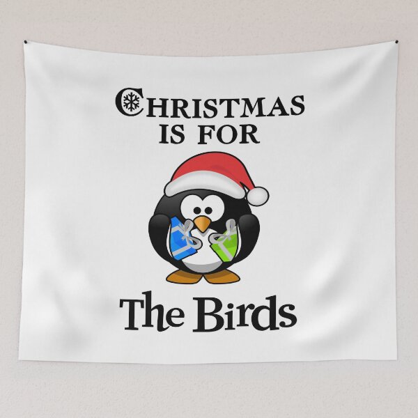 Item preview, Christmas Is For The Birds - Cute Santa Penguin Holding Colorful Bowed Gifts  designed and sold by Oaks Creations.