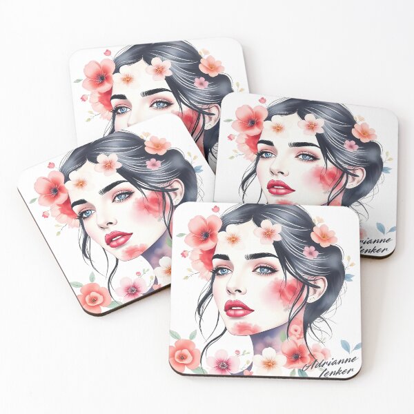 Item preview, Adrianne lenkar water paint floral silhouette  designed and sold by Waseemkhan86.