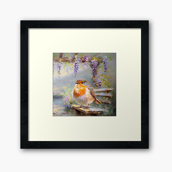 Aperçu de l'œuvre Peinture à l'huile Nature Robin – Un signe du ciel créée et vendue par Pypog.