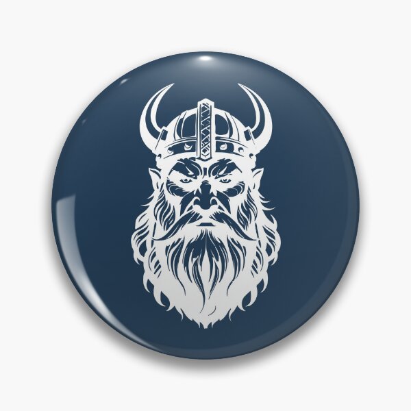 Item preview, Lovely depiction of a Viking with a beard wearing a helmet—Norse mythology art print designed and sold by luisalfonso1989.