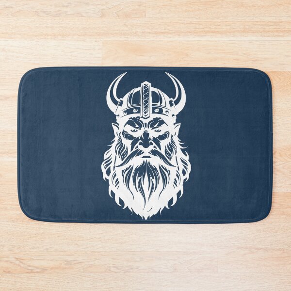 Item preview, Lovely depiction of a Viking with a beard wearing a helmet—Norse mythology art print designed and sold by luisalfonso1989.