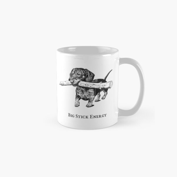 Item preview, Big Stick Energy - Dachshund Ink Drawing designed and sold by Sydney Parker-Mitchell.