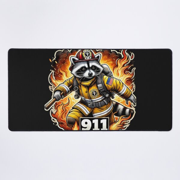 Item preview, Fireman raccoon designed and sold by SaNNty.
