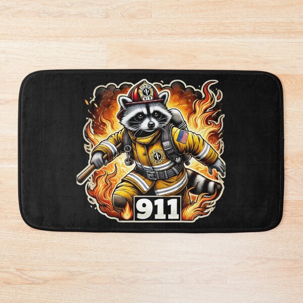 Item preview, Fireman raccoon designed and sold by SaNNty.