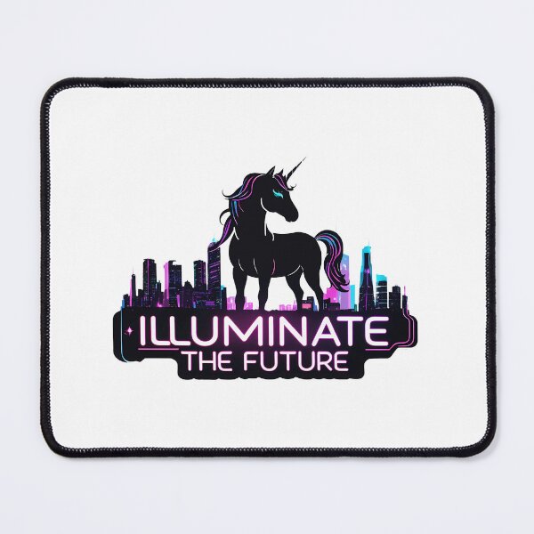 Item preview, Illuminate the Future - Holographic City Unicorn designed and sold by zoughlal.