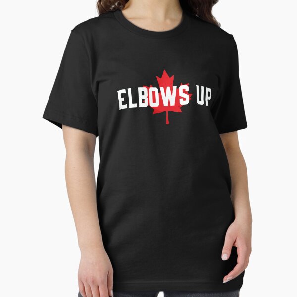 Item preview, Elbows Up Gloves Off Fun Hockey, True North Strong and Free Proud Canadian designed and sold by Elysian Arts.