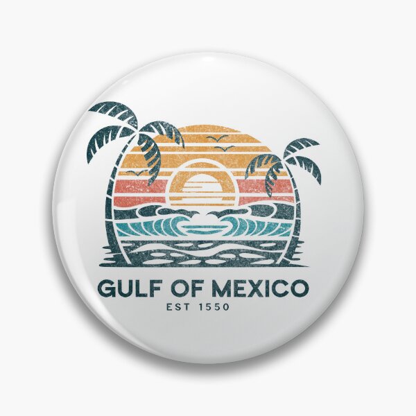 Artikelvorschau, Vintage Retro Handgezeichneter Golf von Mexiko entworfen und verkauft von SYMBLS.