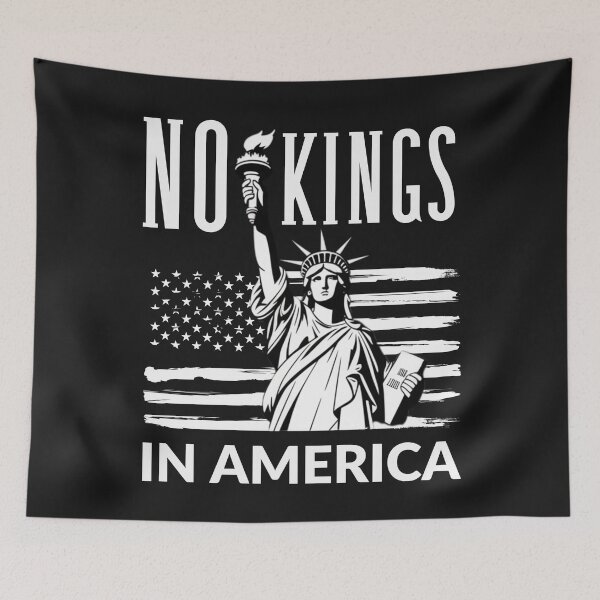 Item preview,  No Kings In America Statue Of Liberty Anti Elon Musk Anti Donald Trump designed and sold by Anniko Art Studio.