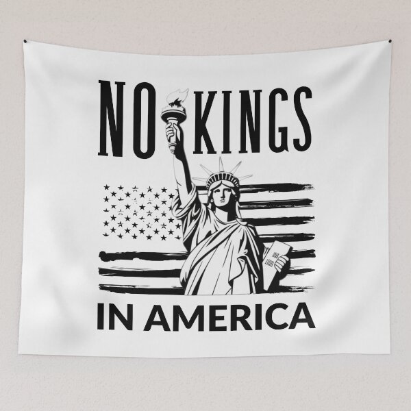 Item preview, No Kings In America Statue Of Liberty Anti Elon Musk Anti Donald Trump designed and sold by Anniko Art Studio.