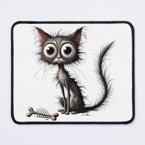 Item preview, Surprised scrawny cat. A funny t-shirt design designed and sold by FusiTink.