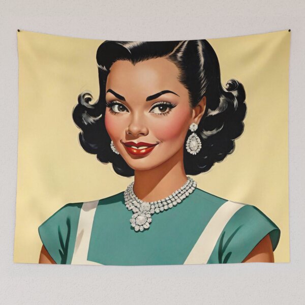 Item preview, Elegant Black Housewife – Timeless Beauty at Home designed and sold by GrizzlyCollective.