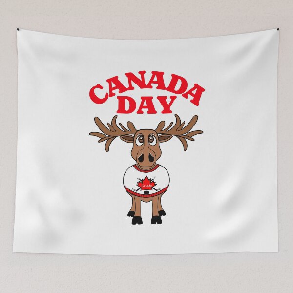 Item preview, Funny Canada Day Moose  designed and sold by Sartoris Art.