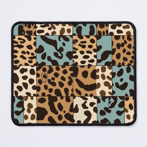 Item preview, Teal and brown animal print Patchwork designed and sold by Roxburylane.