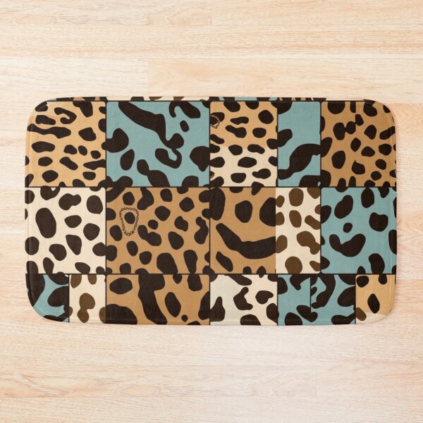 Item preview, Teal and brown animal print Patchwork  designed and sold by Roxburylane.