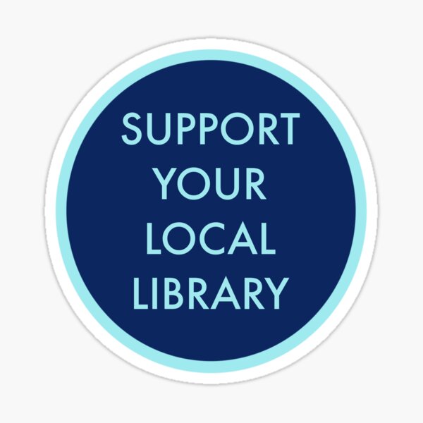Vista previa del artículo con la obra «Apoye a su biblioteca local: Edición azul», diseñado y vendido por GarboTreasure.