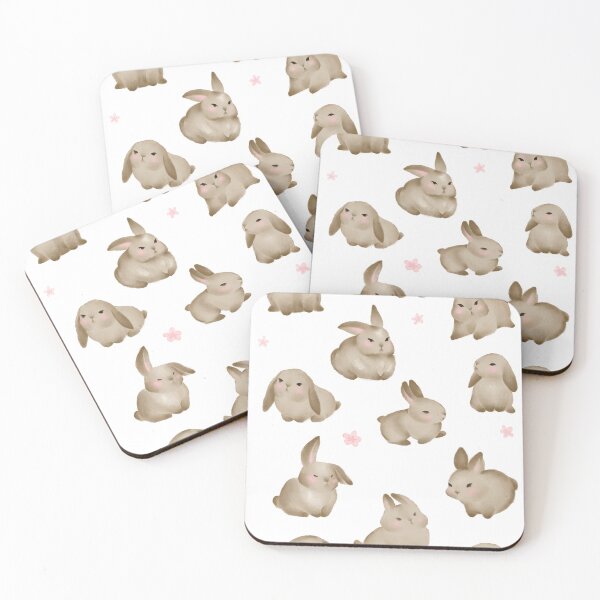 Item preview, Bunny Pattern – Cute Bunny Art with Flowers designed and sold by дітаті.