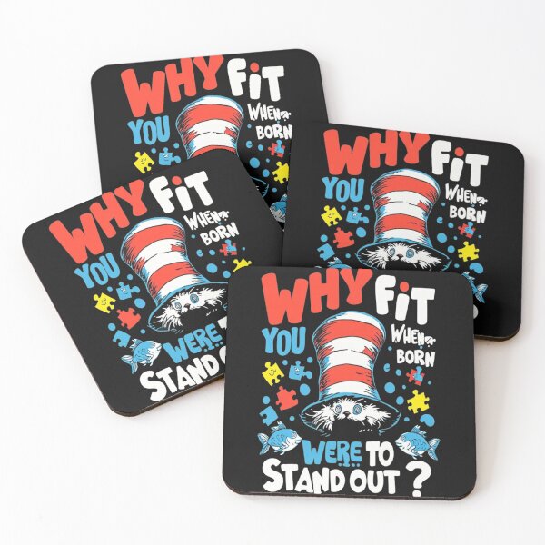 Item preview, Why Fit In Doctor Teacher Cat In Hat Cool Autism Awareness designed and sold by AxstinGraphics.