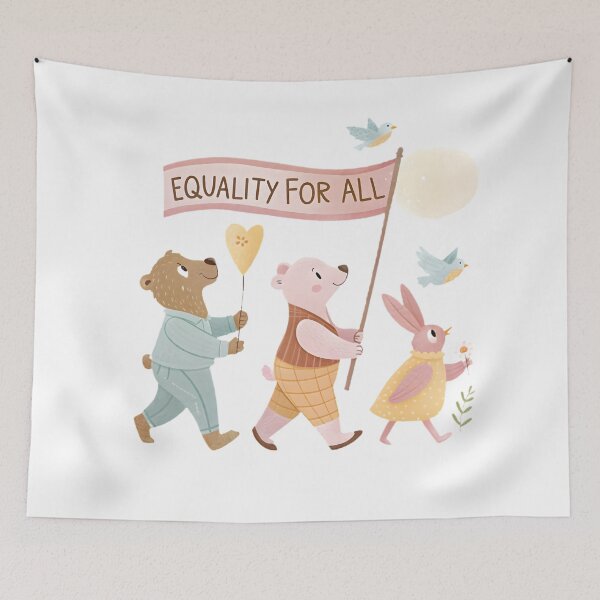 Item preview, Equality Parade: Whimsical Animals Unite - Woman History Month 2025 T-Shirt designed and sold by AnnDesignStudio.