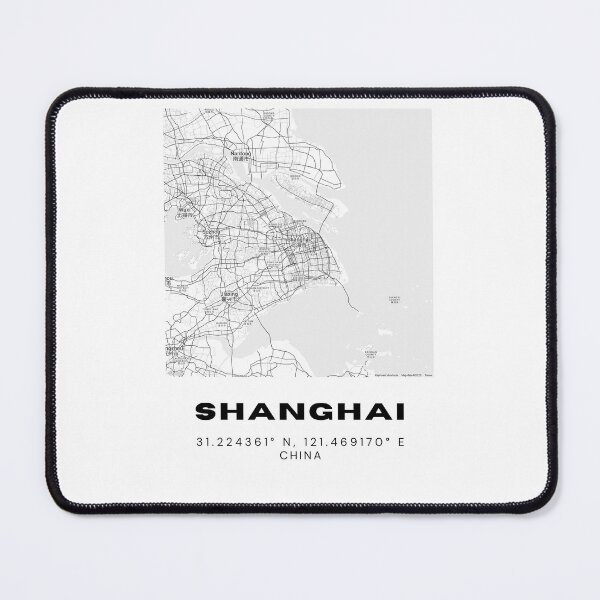 Item preview, Minimalist Shanghai Map Art - China City Coordinates Design designed and sold by RM-Journey.
