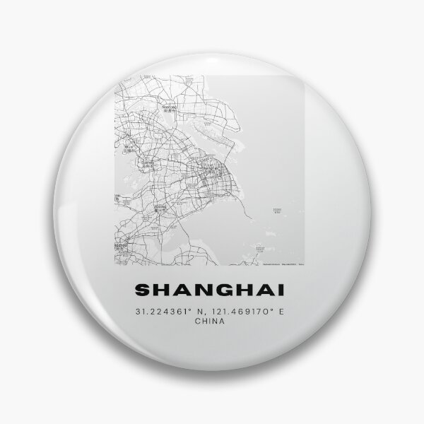 Item preview, Minimalist Shanghai Map Art - China City Coordinates Design designed and sold by RM-Journey.