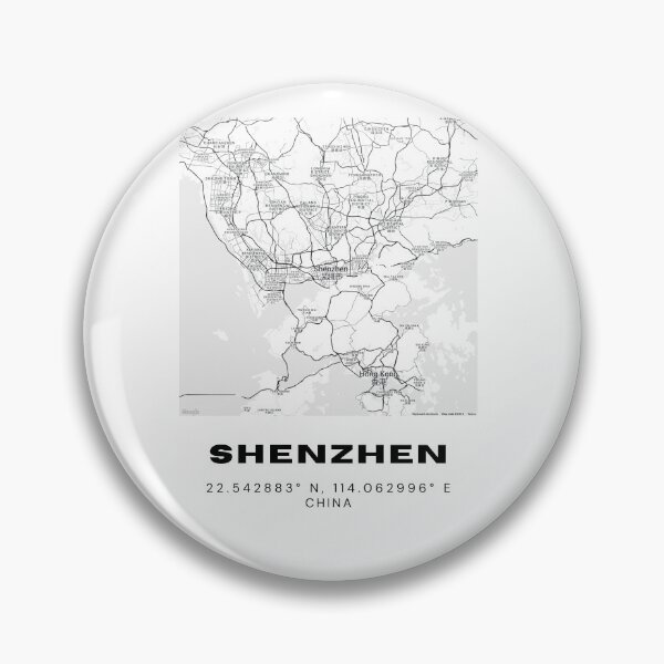 Item preview, Minimalist Shenzhen Map Art - China City Coordinates Design designed and sold by RM-Journey.