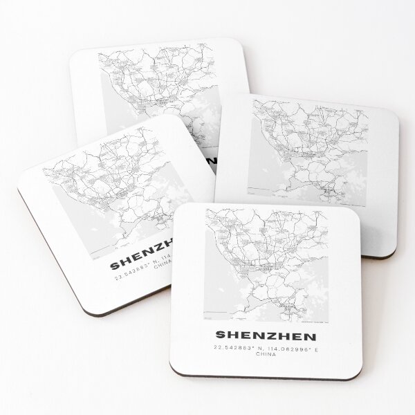 Item preview, Minimalist Shenzhen Map Art - China City Coordinates Design designed and sold by RM-Journey.