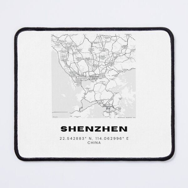Item preview, Minimalist Shenzhen Map Art - China City Coordinates Design designed and sold by RM-Journey.