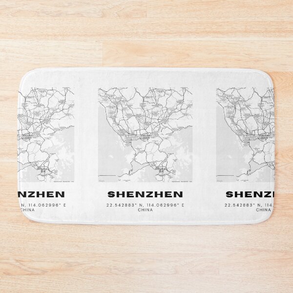 Item preview, Minimalist Shenzhen Map Art - China City Coordinates Design designed and sold by RM-Journey.