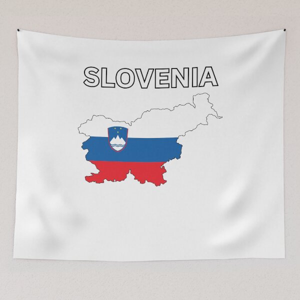 Item preview, Slovenia flag map designed and sold by atomstartup.
