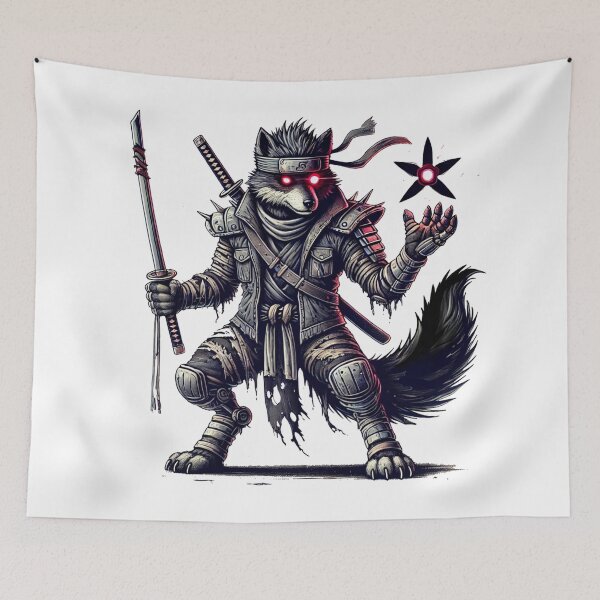 Item preview, Cunning Cyber Ninja Fox designed and sold by JonelleTshirts.