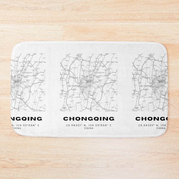 Item preview, Minimalist Chongqing Map Art - China City Coordinates Design designed and sold by RM-Journey.