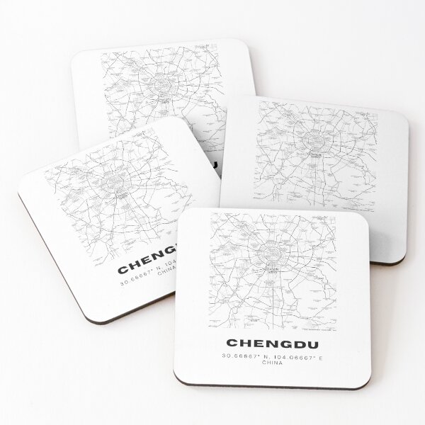 Item preview, Minimalist Chengdu Map Art - China City Coordinates Design designed and sold by RM-Journey.