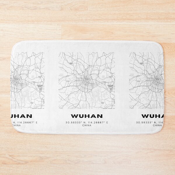Item preview, Minimalist Wuhan Map Art - China City Coordinates Design designed and sold by RM-Journey.