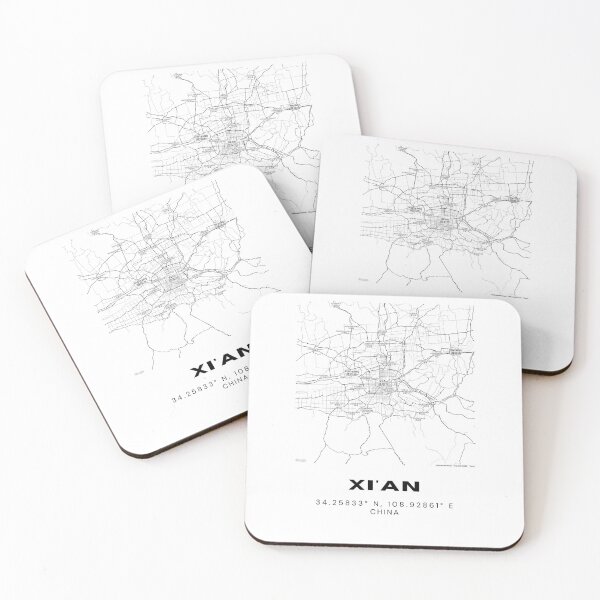 Item preview, Minimalist Xi’an Map Art - China City Coordinates Design designed and sold by RM-Journey.
