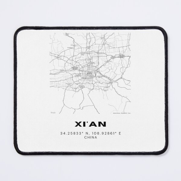 Item preview, Minimalist Xi’an Map Art - China City Coordinates Design designed and sold by RM-Journey.