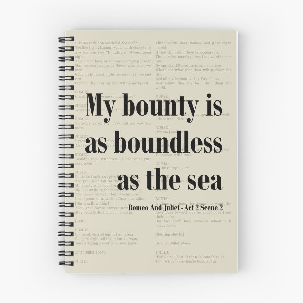 Item preview, Bounty is Boundless Romeo and Juliet Shakespeare Quote designed and sold by kakarikihill.